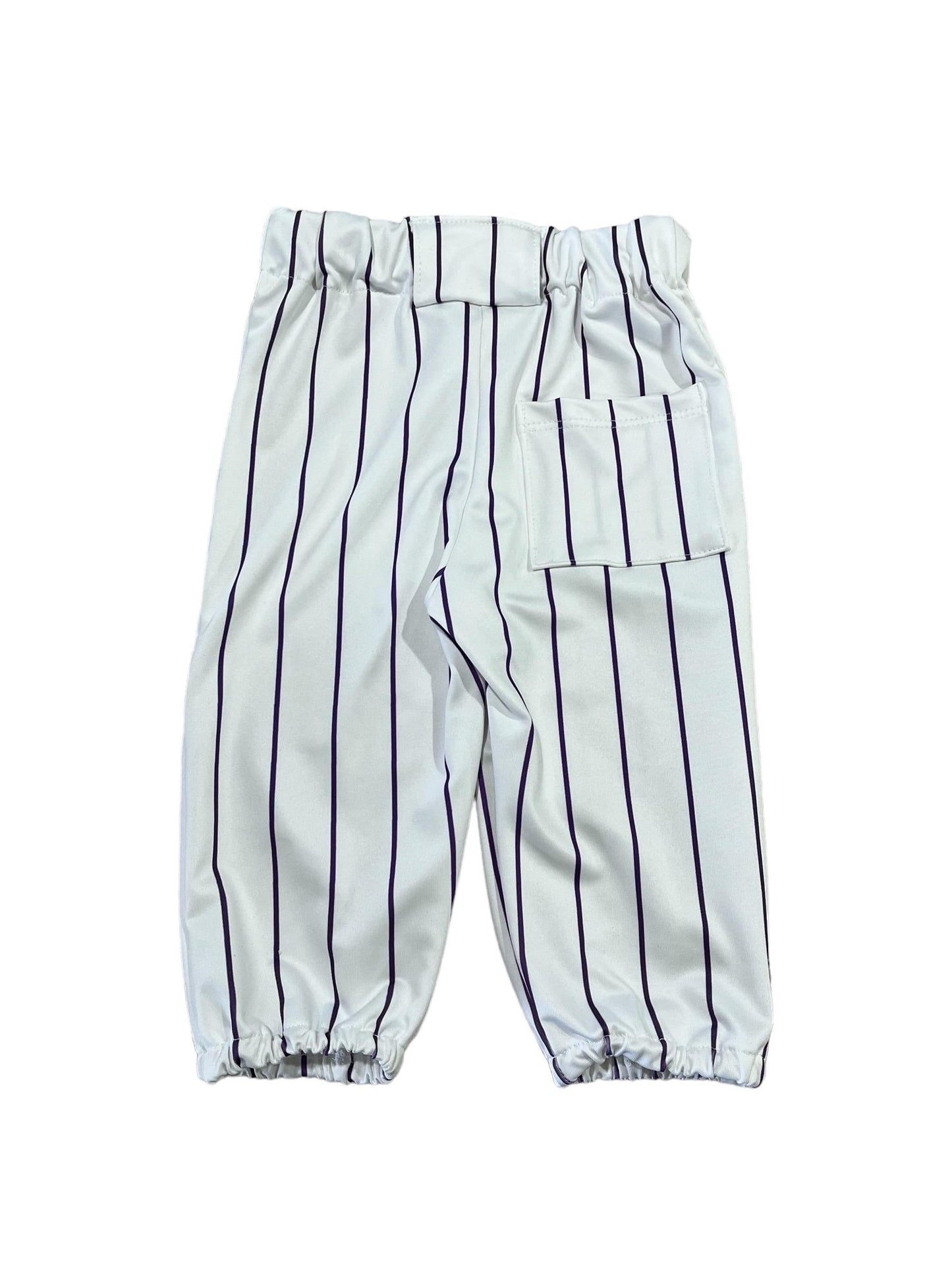Navy Pinstripe Baseball Outfit - EMBROIDERED Baseball Jersey and pants