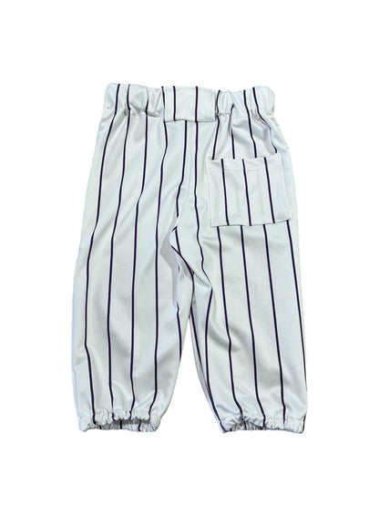 Navy Pinstripe Baseball Outfit -  EMBROIDERED Baseball Jersey and pants