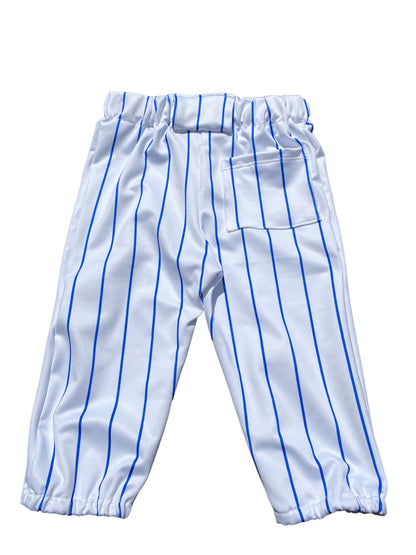 Royal Blue Pinstripe Baseball Outfit -  EMBROIDERED Baseball Jersey and pants